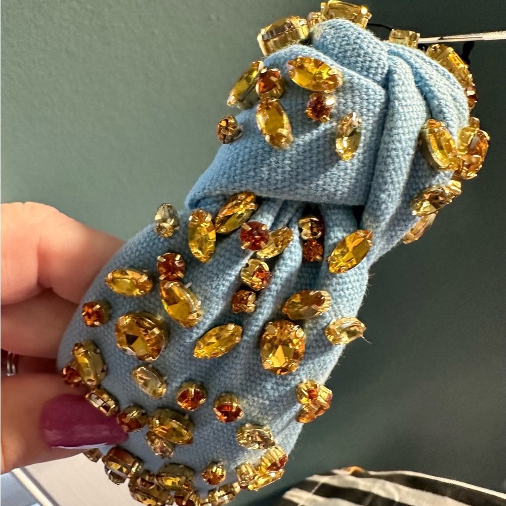 NWT Sunshine mixed Crystal Lele Sadoughi headband - Picture 3 of 5